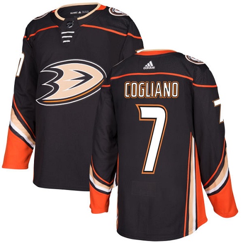 Adidas Men Anaheim Ducks 7 Andrew Cogliano Black Home Authentic Stitched NHL Jersey